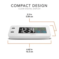 Marathon Hotel Collection LED Colour Display Fast Dual USB Charging Alarm Clock -Home Improvement Store GUEST b4cd25d8 5d5a 4e5d 98a6 561f489772d8