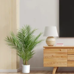 Forever Leaf 30" Artificial Palm Tree In Black Pot, Indoor Artificial Plant For Home Decor -Home Improvement Store GUEST b7c6ec7e 0fe1 4b45 b521 eceb4a79d5bf