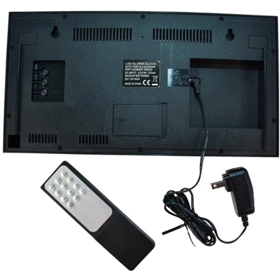 School Smart LED Wall Clock With Remote Control, 7 X 13 Inches, Red Digits 4 School Smart LED Wall Clock With Remote Control, 7 X 13 Inches, Red Digits - Image 4