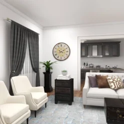 Vintage Wood Wall Clock With Typography Brown - Olivia & May -Home Improvement Store GUEST ba69eab9 5988 4c0b b6ea 9288795a0362