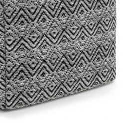 Flora Square Woven PET Polyester Pouf Gray/Black - WyndenHall -Home Improvement Store GUEST bc1a9c48 53f0 4c66 b187 db845977223a