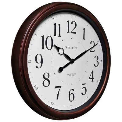 20" Woodgrain Finish Wall Clock - Westclox 3 20" Woodgrain Finish Wall Clock - Westclox - Image 3