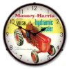 Collectable Sign & Clock | Massey-Harris LED Wall Clock Retro/Vintage, Lighted - Great For Garage, Bar, Mancave, Gym, Office Etc 14 Inches
