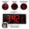 AcuRite 14.5" Digital Clock With Indoor Temperature Red