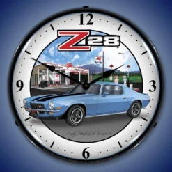 Collectable Sign & Clock | 1970 Z28 Camaro LED Wall Clock Retro/Vintage, Lighted