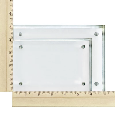 Azar Displays Clear Acrylic Magnetic Photo Block Frame Set With 4x6 And 5x7 Size Frames 4 Azar Displays Clear Acrylic Magnetic Photo Block Frame Set With 4x6 And 5x7 Size Frames - Image 4