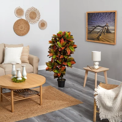 Nearly Natural 56-in Croton Plant (Real Touch) 2 Nearly Natural 56-in Croton Plant (Real Touch) - Image 2