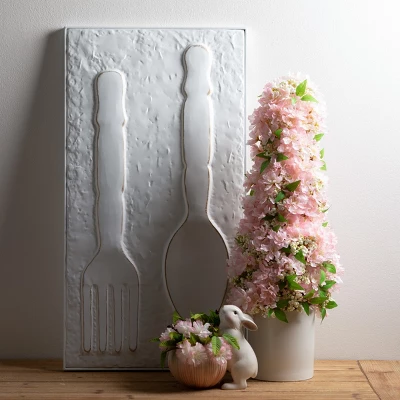 Sullivans Artificial Pink Blossom Cone Tree 27"H Pink Flowers 2 Sullivans Artificial Pink Blossom Cone Tree 27"H Pink Flowers - Image 2