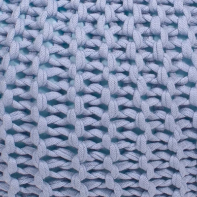 Gold Medal Hand Knitted Pouf Robin's Egg Light Blue 1 Gold Medal Hand Knitted Pouf Robin's Egg Light Blue