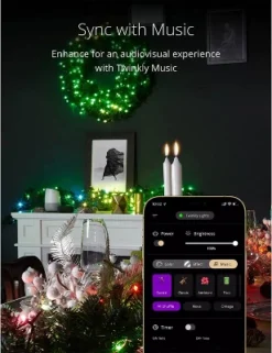 Twinkly Pre-Lit Garland App-Controlled LED Artificial Christmas Garland With 50 RGB+W (16 Million Colors + Warm White) LEDs. 9 Feet. Green Wire. -Home Improvement Store GUEST c7802932 0f61 4f54 87fa d9bdfcca657f