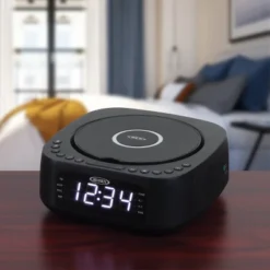 JENSEN Stereo Dual Alarm Clock With Top Loading CD/MP3 CD Player - Black -Home Improvement Store GUEST c785d47c 6dc9 4d05 b74e 4b13375611e8