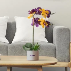 Forever Leaf LSU State Faux Orchid, Indoor Artificial Plant For Home Decor -Home Improvement Store GUEST c9532d61 5552 4e1a b6dd 0611d8cda568