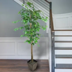 6' Artificial Ficus Tree In Embossed Metal Base (Square) – LCG Florals 5 6' Artificial Ficus Tree In Embossed Metal Base (Square) – LCG Florals -Home Improvement Store GUEST caae891f 5e53 4228 901e 3052b7ebad60