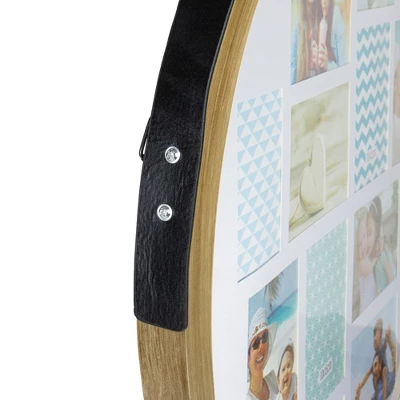 Northlight 28" Wooden Finish Round Collage With 12 Slots For Photos Wall Decor 3 Northlight 28" Wooden Finish Round Collage With 12 Slots For Photos Wall Decor - Image 3