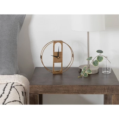 8" X 8" Urgo Numberless Metal Tabletop Clock Gold - Kate & Laurel All Things Decor 5 8" X 8" Urgo Numberless Metal Tabletop Clock Gold - Kate & Laurel All Things Decor - Image 5