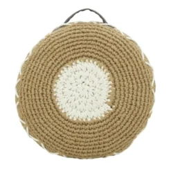 Saro Lifestyle Handle Design Woven Floor Pouf -Home Improvement Store GUEST d22ef10d ba50 421f b17e 1c0f14c8ceb6