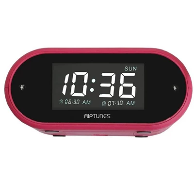 Riptunes 3-In-1 Vibrating Alarm Clock With Bed Shaker - Pink 1 Riptunes 3-In-1 Vibrating Alarm Clock With Bed Shaker - Pink