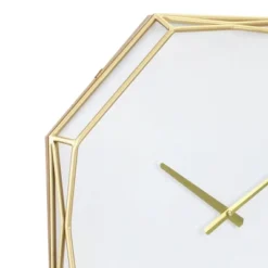 22" Octagon Open Face Wall Clock White/Gold - Stonebriar Collection -Home Improvement Store GUEST d2ba8016 6226 43d1 9b8d 0e628f817d33