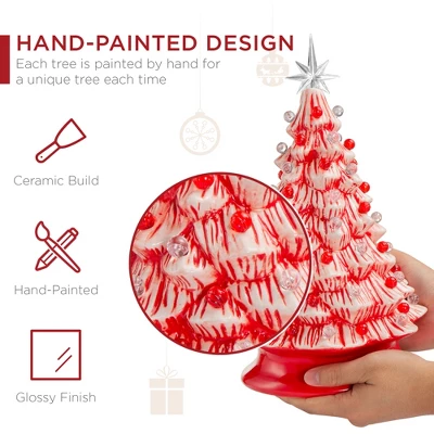 Best Choice Products 15in Pre-lit Ceramic Christmas Tree W/ Cord, Hand-Painted Decoration 2 Best Choice Products 15in Pre-lit Ceramic Christmas Tree W/ Cord, Hand-Painted Decoration - Image 2