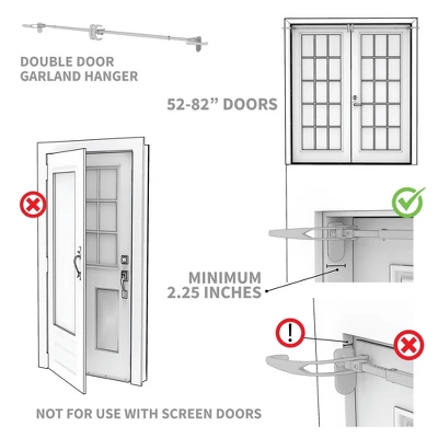 Northlight Adjustable Christmas Garland Hanger For Double Door Frames 7 Northlight Adjustable Christmas Garland Hanger For Double Door Frames - Image 7