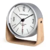 Analog Bamboo And Metal Tilt With Silent Sweep Movement Alarm Table Clock - Crosley