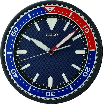Seiko 12" Watch Dial Wall Clock - Classic Blue 4 Seiko 12" Watch Dial Wall Clock - Classic Blue - Image 4