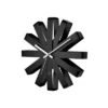 Ribbon Wood Wall Clock Black - Umbra