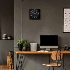 Marathon Studio Edition Jumbo 12 Inch Analog Wall Clock With Auto Night-Light - Easy To Read