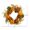 Nearly Natural 24” Fall Hydrangea Artificial Autumn Wreath