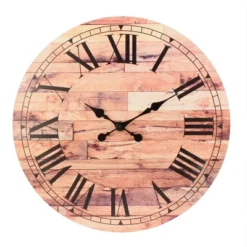 Wooden Roman Numeral Wall Clock Brown - Stonebriar Collection -Home Improvement Store GUEST d90b9404 fba3 4aca 876d f82e513ad9e8