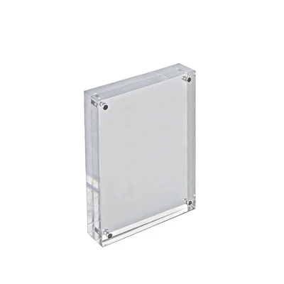 Azar Displays Clear Acrylic Magnetic Photo Frame Block 5" X 7" Vertical/Horizontal 2 Azar Displays Clear Acrylic Magnetic Photo Frame Block 5" X 7" Vertical/Horizontal - Image 2