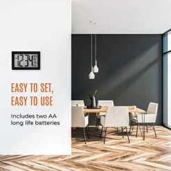 Marathon Atomic 9 Inch Wall Clock Stainless Steel Finish With Stand & 8 Time Zones -Home Improvement Store GUEST dcfffc6c 98e6 4d89 972e 6aff0dc6c0ad