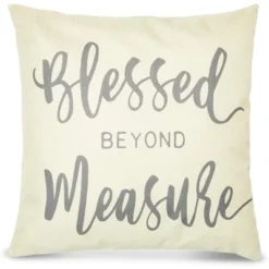 Farmlyn Creek Set Of 4 Farmhouse Decorative Throw Pillow Covers Cushion Case Protector, Standard Size 18 X 18 Square, Ivory -Home Improvement Store GUEST dded156b 53a2 4102 87e7 a41e6fb4a3ee