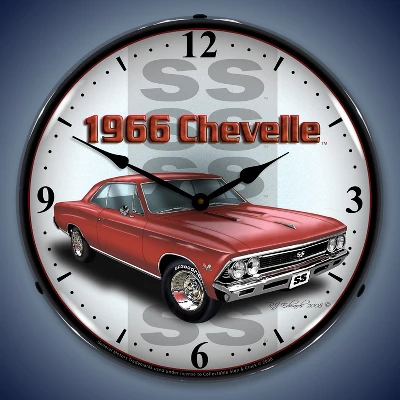 Collectable Sign & Clock | 1966 SS Chevelle LED Wall Clock Retro/Vintage, Lighted 2 Collectable Sign & Clock | 1966 SS Chevelle LED Wall Clock Retro/Vintage, Lighted - Image 2