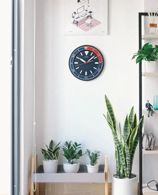 Seiko 12" Watch Dial Wall Clock - Classic Blue 3 Seiko 12" Watch Dial Wall Clock - Classic Blue - Image 3