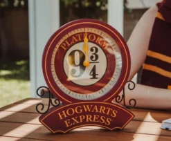 Silver Buffalo Harry Potter Hogwarts Express Platform 9 3/4 Desk Clock | 9 Inches Tall -Home Improvement Store GUEST e03e585c da36 472c 907f d40eb2a8c3eb