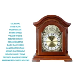 Clock Collection Redwood Mantel Clock With Chime -Home Improvement Store GUEST e1f39d90 4a35 4315 9f02 8e61beafa95d