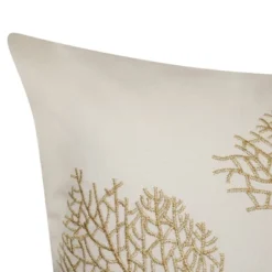 18" X 18" Embroidered Printed Coral Patio Throw Pillow - Edie@Home -Home Improvement Store GUEST e28a93ac 26bd 4c3f 89e1 19ce228b2322
