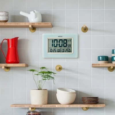 Seiko 6" Yanai Bedside Alarm, - Light Blue 5 Seiko 6" Yanai Bedside Alarm, - Light Blue - Image 5