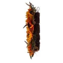 Vickerman 24" Artificial Yellow Sunflower Wreath With Green Fern Foliage. -Home Improvement Store GUEST e35bbe05 4d7d 41b2 8134 09aad80ac098