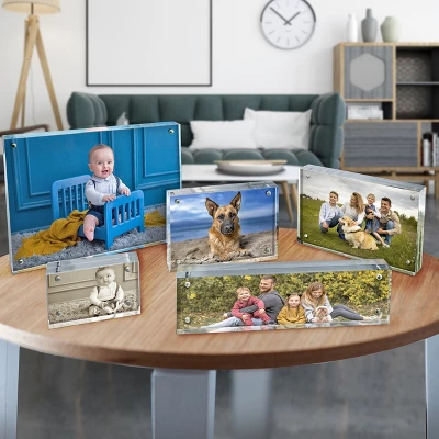 Azar Displays Clear Acrylic Magnetic Photo Frame Block 5" X 7" Vertical/Horizontal 6 Azar Displays Clear Acrylic Magnetic Photo Frame Block 5" X 7" Vertical/Horizontal - Image 6