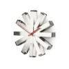 Ribbon Wood Wall Clock Steel - Umbra