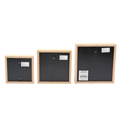 3pc Wood Nesting Frame Set Natural - Stonebriar Collection 2 3pc Wood Nesting Frame Set Natural - Stonebriar Collection - Image 2