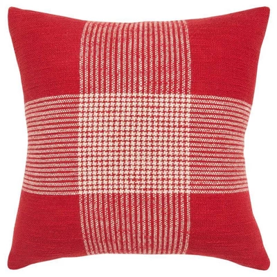 20"x20" Oversize Plaid Poly Filled Square Throw Pillow - Rizzy Home 5 20"x20" Oversize Plaid Poly Filled Square Throw Pillow - Rizzy Home - Image 5