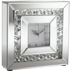Studio 55D Remington Crystal And Mirror 10 1/4" Square Table Clock -Home Improvement Store GUEST e94d54f7 7d57 475a a1b8 f81e051ba12e