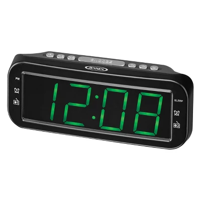 JENSEN Digital AM/FM Dual Alarm Clock Radio - Black 1 JENSEN Digital AM/FM Dual Alarm Clock Radio - Black