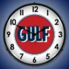 Collectable Sign & Clock | Gulf 1960 LED Wall Clock Retro/Vintage, Lighted