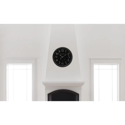 25" Round Iron Wall Clock Black - Yosemite Home Decor 5 25" Round Iron Wall Clock Black - Yosemite Home Decor - Image 5