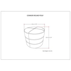 Darian Round Pouf - WyndenHall -Home Improvement Store GUEST e9c1a1d1 7b58 498a b48a 5a120556a532