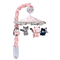 Lambs & Ivy Forever Friends Pink/Gray Woodland Owl/Fox Musical Baby Crib Mobile -Home Improvement Store GUEST ee54809c 70e8 48fe b2ed 1b4e8d004d21
